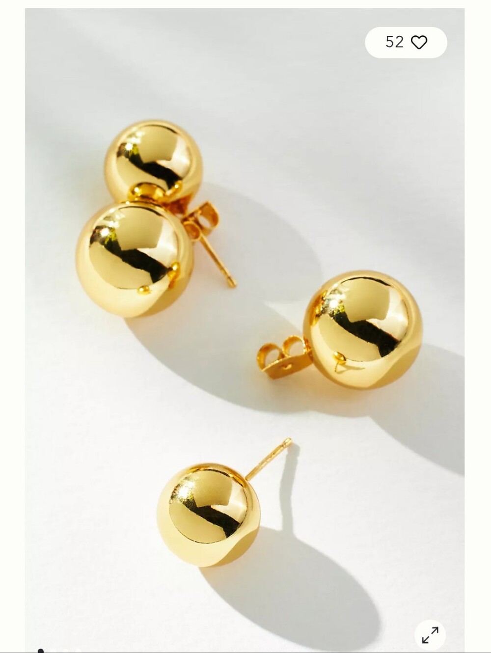Anthropologie - Gold Jacket Earrings